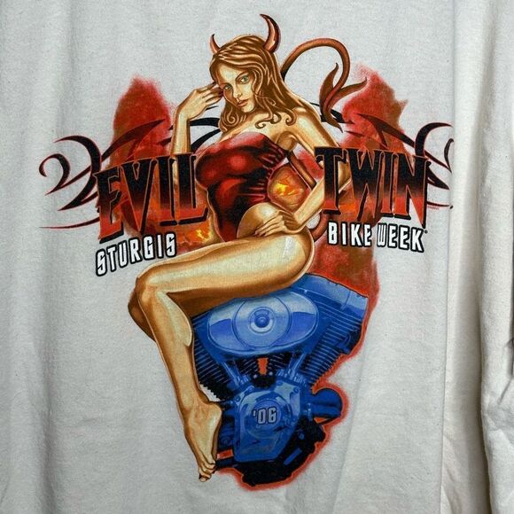 Y2K Sturgis Biker Girl T Shirt XL - Picture 1 of 5